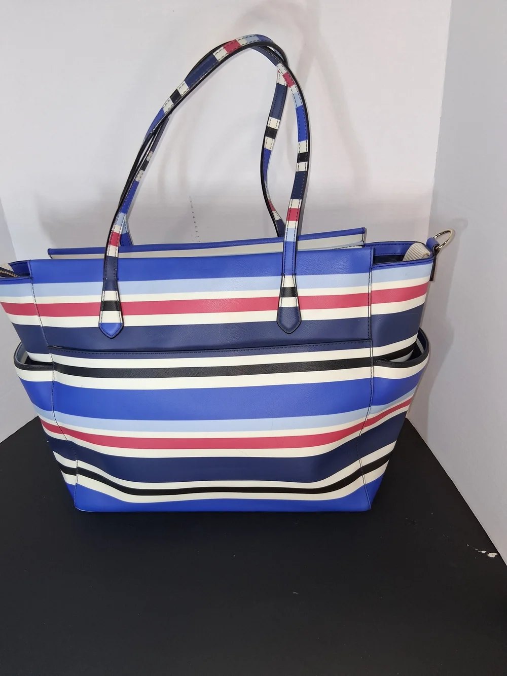 Kate Spade Blue Striped Tote Bag